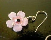 Sweet Sakura Drop Earrings (Lt Rose/Jonquil/White)