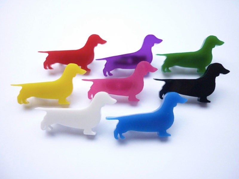 Mini Dachshund (Sausage Dog) Brooch- colour selection