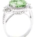 5.18ctw Oval cut light green topaz & diamonds engagement ring 14k white gold GTP100