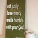 Micah 6:8 Walk Humbly - Hand Painted Wood Sign - 8.5"x19"