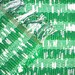 Rag Rug Doormat, Handwoven - Bright Green, White (Inv. ID 16-1290)