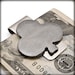 Club Money Clip by WATTO Distinctive Metal Wear- Handmade Metal Silver Colored Club Charm on Moneyclip great for groomsmens gifts