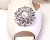 Rhinestone Shoe Clips, 1 pair(set of 2 clips)- Bridal Swarovsky Crystals Shoe Clips, Wedding, Rhinestone Shoe Clips