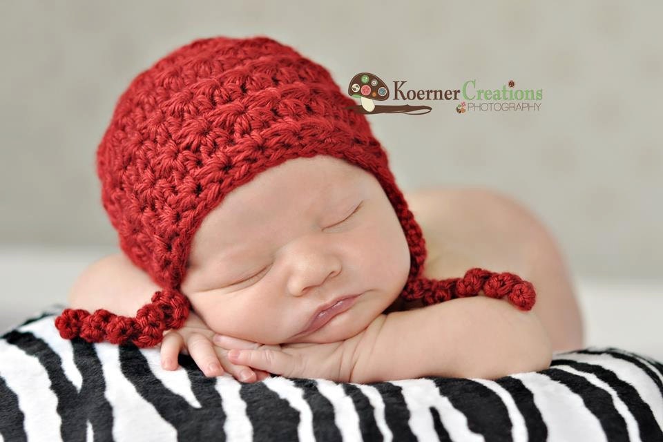 Simplify Collection in Dark Sage / Crochet Beanie hat Newborn photography prop