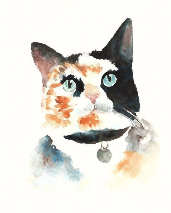CUSTOM of your PET by DIMDI Original watercolor painting 8X10inchxxxxAll the animals that you wantxxxx