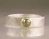 SALE - Natural Rose Cut Diamond Ring - 18k Gold and Sterling - 20% OFF