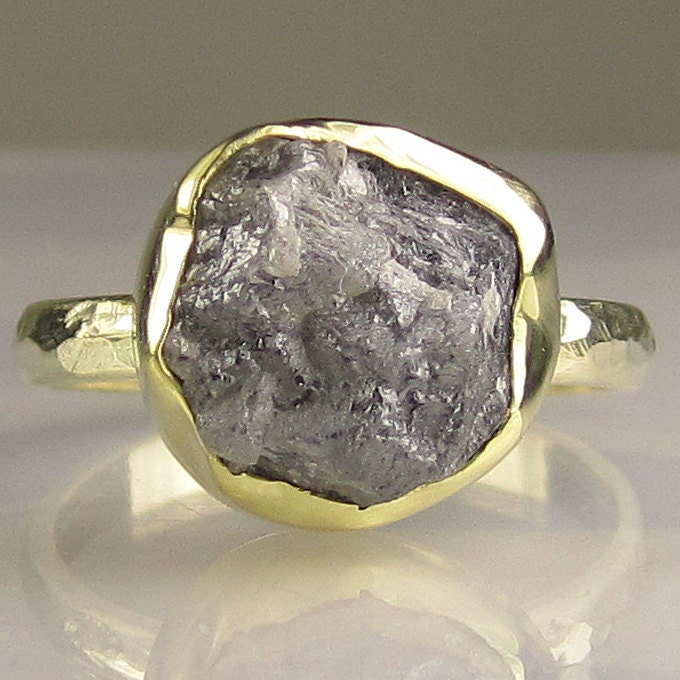 Rough Diamond Ring - 18k and 14k Gold