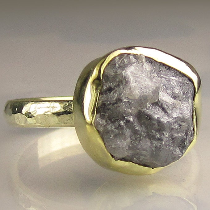 Rough Diamond Ring - 18k and 14k Gold