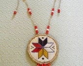 Quilled Micmac Star Medallion
