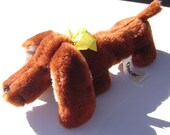 Vintage Dachsund Plush Toy, Stuffed Animal, Oscar from Russ Berrie Co, Stuffed Lovey, Weiner Dog