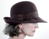 Eco Friendly - Chocolate Brown Wool Bergman Hat - B129