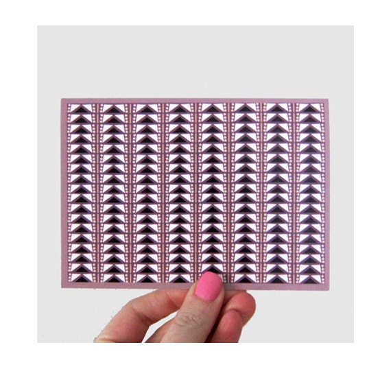 Tribal Inspired Triangles Print Greeting Card