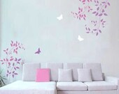 Wall Stencils Clematis Vine 3pc kit - Easy Wall decor with stencils - Better than decals