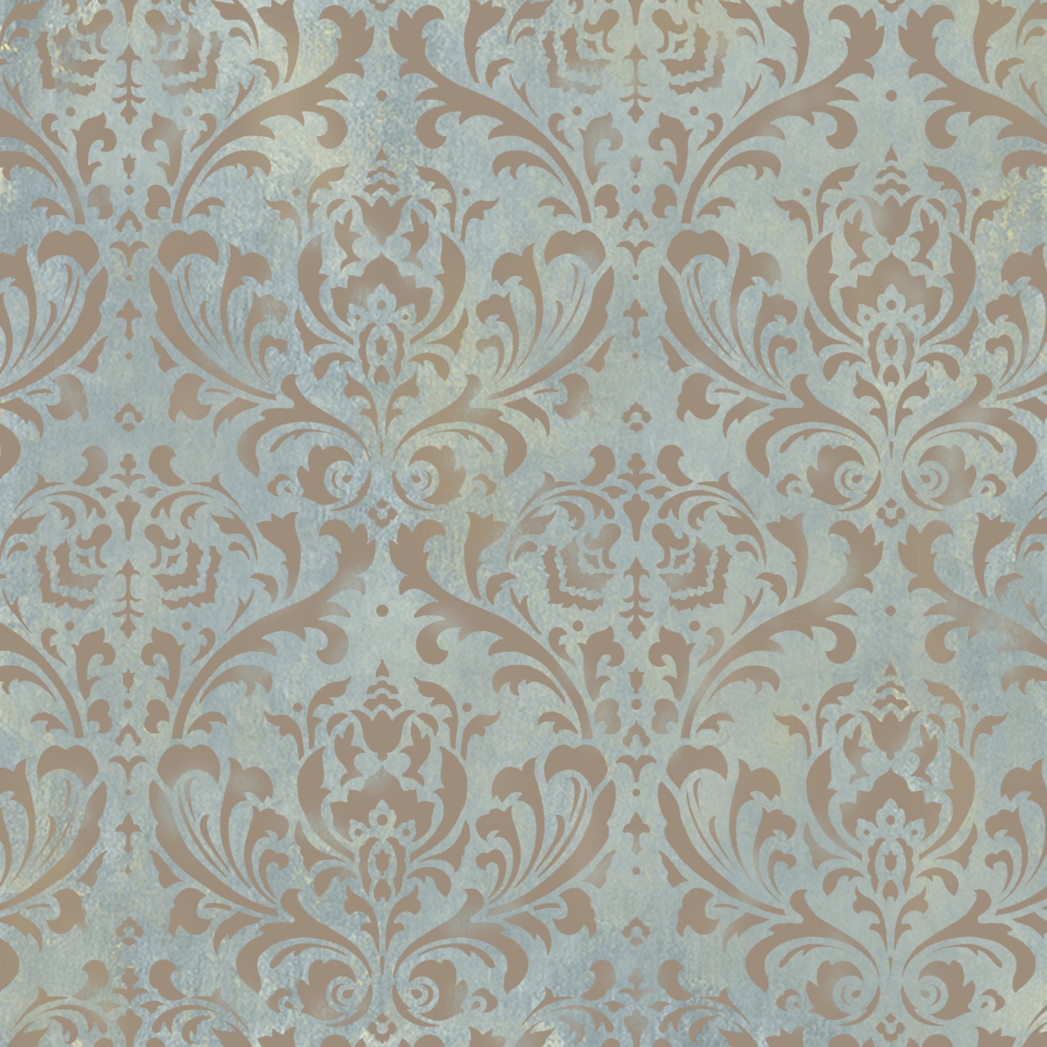 Damask Stencil Anna - Reusable Large Wall Stencils - DIY decor