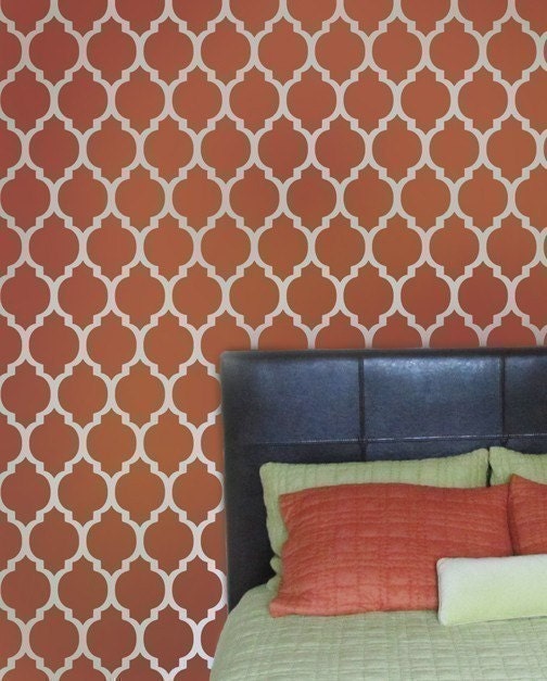 Moroccan Stencil Casablanca - Reusable stencils for walls and fabric - DIY decor