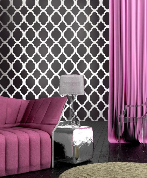 Wallpaper Stencil Rabat SM - Reusable wallpaper stencils for DIY decor