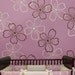 Stencils Flower Power 2 pc LG - Reusable stencils better than wallpaper - DIY decor