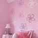 Stencils Flower Power 2 pc LG - Reusable stencils better than wallpaper - DIY decor