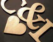 GOLDEN LETTERS, Custom Wood Initials, Wall Decor, Wedding, Office Decoration, Monogram, Personalized