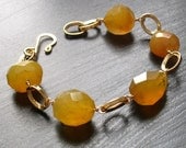 The Sunflower - Yellow Chalcedony Bracelet