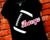 Custom football shirt bulldogs dawgs football tshirt