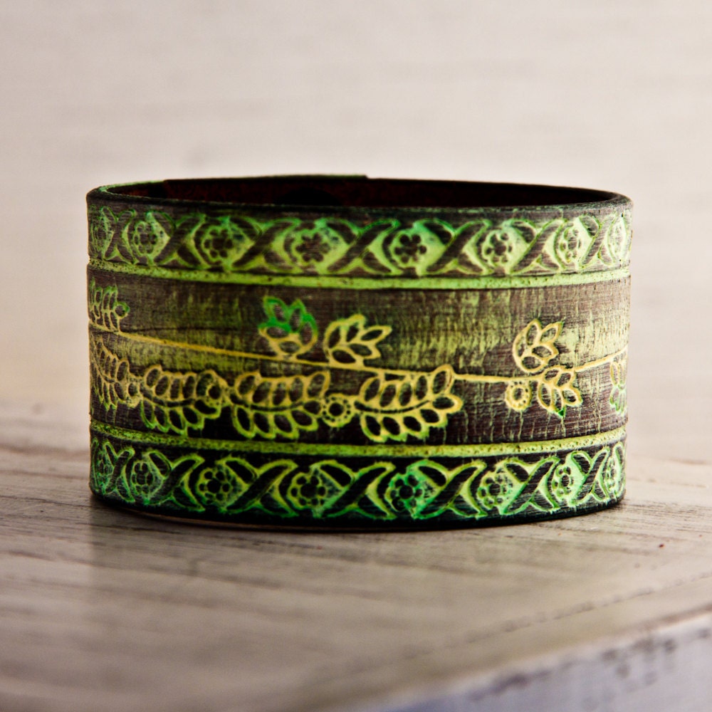 Sale Leather Jewelry Cuff Handmade  Sale