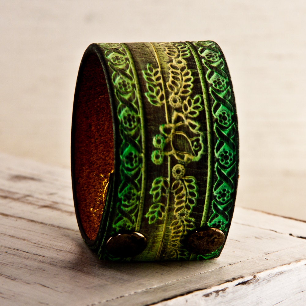Sale Leather Jewelry Cuff Handmade  Sale