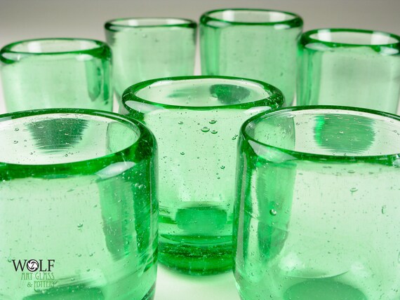 Shot Glass ECO Blown Recycled Bottle Glass Fathers Day Gift