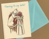 Cat Hello Cards, boxed set of 6 blank cards, for Cat Lovers -- 25% Percent Off SALE