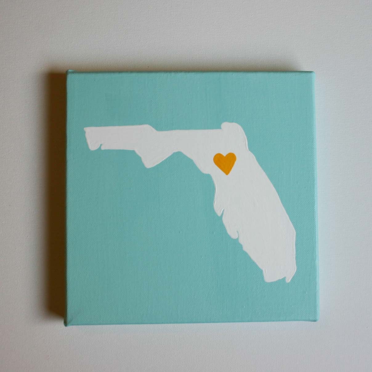 Choose your STATE or COUNTRY - Affordable Original Painting, Wall Art, Home Decor - Made to Order State Love (8 x 8 OR 8 x 10 Canvas)