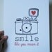 Black and White 8 x 10 Art Print, Camera, Photography, I love photography, Hand Drawn Illustration