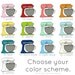 CHOOSE your color, Kitchen Art, Kitchen Decor, I love tea, Tea lover, teapot, tea cup, 8 x 10 Art Print