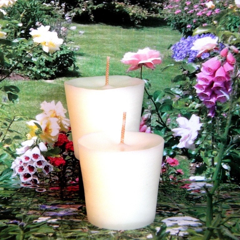 COUNTRY AIRE Fresh Air & Peony Soy Votive Candles - Handmade Soy Candles
