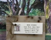 WOOD STOCKED Cedar Wood, Amber Musk & Vanilla Soap - Handmade Hippie Soap