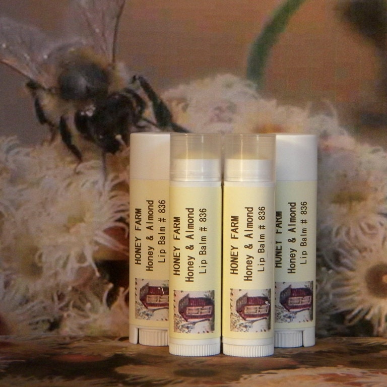 HONEY FARM Sweet Honey Almond Lip Balm Tube - Handmade Honey Almond Chapstick