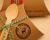 DIY Brown Kraft Pillow Boxes - Set of 60 - Perfect for Embellishing with Deco Tapes - 4 1/2 x 4 1/2 x 1 1/2 Inches