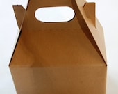 Brown Kraft Mini Gable Boxes - set of 8 - Perfect with Twine or Deco Tape - Packaging - 4 x 2.5 x 2.5 Inches