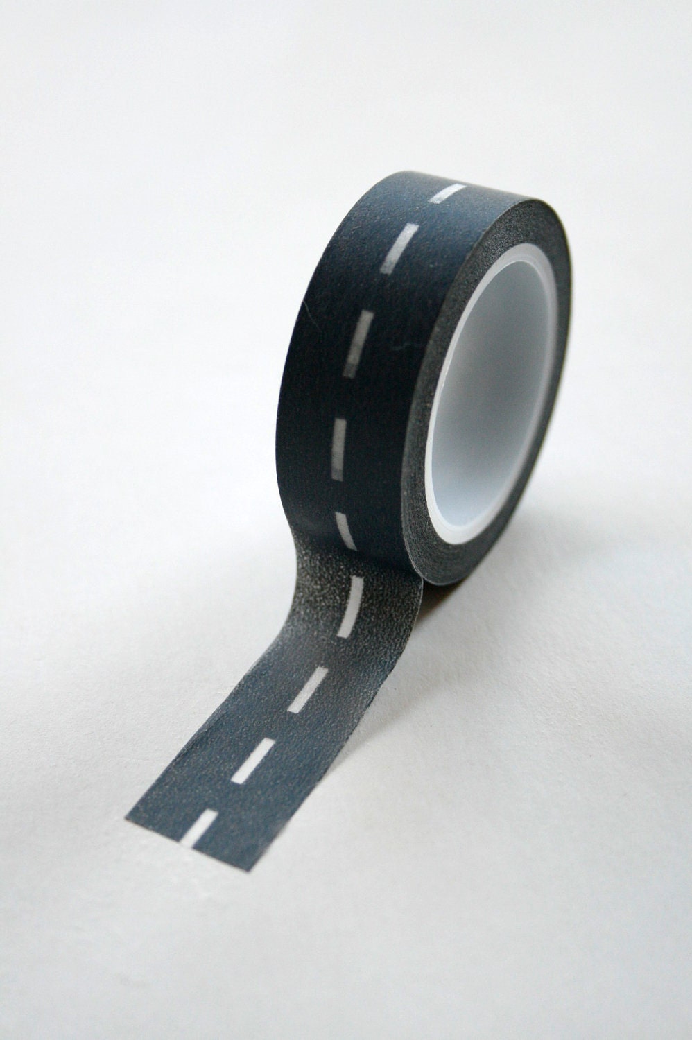 Washi Tape - 15mm - Charcoal Divided Highway Road Stitching - Deco Paper Tape No. 353