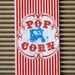 Vintage Style Wagon Popcorn Bags - Red and White Stripes - Gusseted 3 1/2 x 2 1/4 x 7 3/4 Inches - set of 25