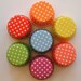 Polka Dot Nut or Portion Paper Baking Cups Variety Pack - Rainbow Mix - set of 21