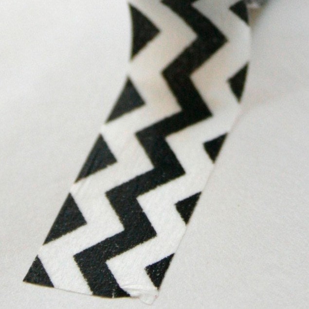 Washi Tape Black White Chevron - 15mm - Deco Tape No. 126