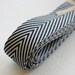 Chevron Twill Herringbone Ribbon - Black and White 3/4 Inch Width - Packaging and Gift Ribbon