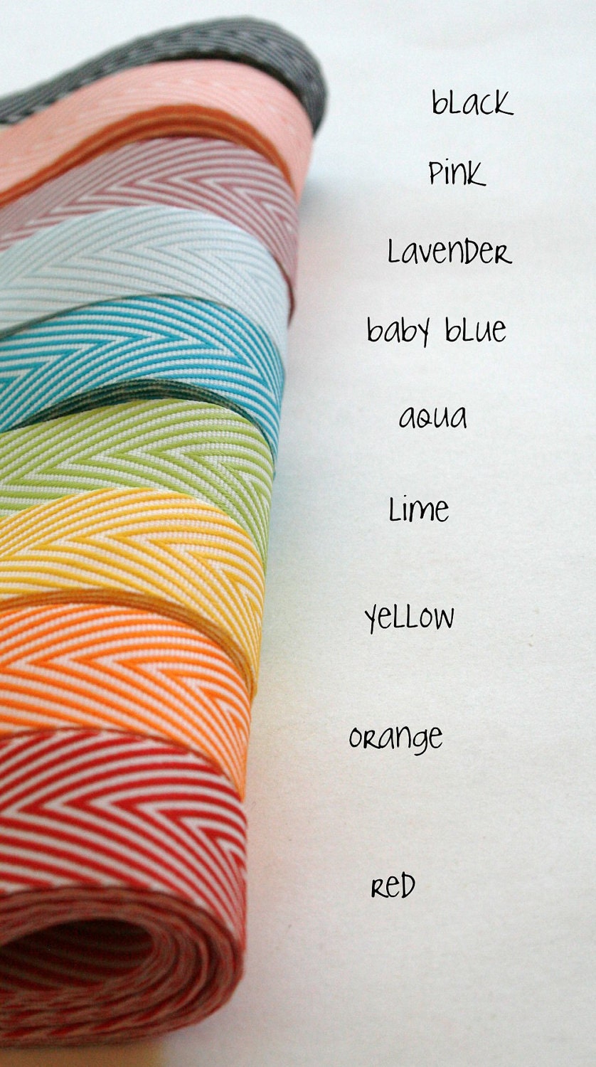 Chevron Twill Herringbone Ribbon - Black and White 3/4 Inch Width - Packaging and Gift Ribbon