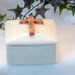 Ceramic Cross Rosary Box Brown