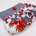 Pleated Wristlet / Clutch in Bright Floral Print on White FREE SHIPPING
