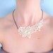 Necklace- Ivory Lace with Brass Chain