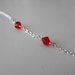 Vampire Bite Silver and Red Swarovski Crystal Necklace
