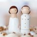 Military Bride and Groom Wedding Peg Doll Cake Topper