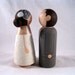 Personalized Fully Custom Wood Peg Doll Wedding Cake Topper