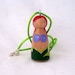 Ariel Little Mermaid Wood Peg Doll Pendant
